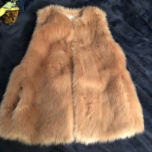 FINAL PRICE Zara Faux Fur dusty rose vest